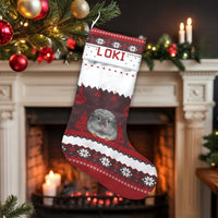Adorable Pet Holiday Stocking, Chinchilla Christmas Stocking, Personalized Christmas Stocking, Custom Animal Lover Fireplace Mantel Decor Present