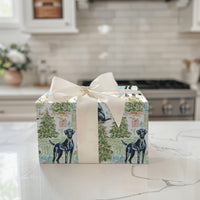 Watercolor Dog Gift Wrap, Black Labrador Christmas Wrapping Paper, Adorable Lab Holiday Wrapping Paper, Dog Lover Christmas Wrapping Paper Roll