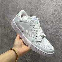 Low Top Sneakers, White Colorway, Reverse Hook Design, Lace Up Design, Casual Gift for Sneaker Fans