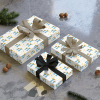 Watercolor Stars Gift Wrap, Christmas Angel Wrapping Paper, Elegant Religious Holiday Wrapping Paper, Festive Xmas Gift Wrap, Present Paper