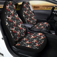 Holiday Reindeer Seat Covers, Christmas Reindeer Car Seat Covers, Festive Winter Polar Fleece Car Seat Cover Set, Xmas Vehicle Present
