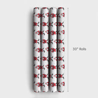 Underwater Christmas Gift Wrap, Scuba Diving Santa Wrapping Paper, Humorous Diver Holiday Wrapping Paper, Ocean Theme Christmas Gift Wrap Roll