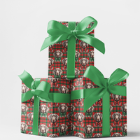 Plaid Dog Christmas Gift Wrap, Weimaraner Dog Wrapping Paper, Festive Canine Wrapping Paper, Dog Lover Holiday Gift Wrap, Pet Present Paper