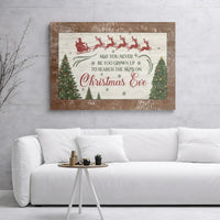 Christmas Wall Art Canvas, Santa Sleigh Rustic Canvas Print, Holiday Sign Canvas Decor, Winter Farmhouse Canvas, Xmas Family Home Decor
