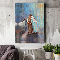 Joseph and Mary Nativity Wall Art, Nativity Journey to Bethlehem Digital Download, Christian Christmas Poster, Holy Nativity Printable Print