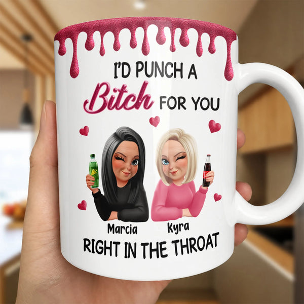 Personalized BFF Coffee Mug, Humorous Best Friend Ceramic Mug, Sarcastic Friendship Coffee Cup, Birthday Christmas Present fo