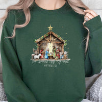 Greatest Present of All Crewneck, Nativity Scene Sweatshirt, Christian Christmas Sweatshirt, Religious Xmas Pullover, Faith Holiday Sweatshirt