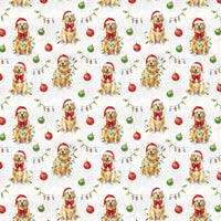 Santa Dog Wrapping Paper, Golden Retriever Christmas Wrapping Paper, Holiday Puppy Gift Wrap, Dog Lover Wrapping Paper, Adorable Xmas Pet Wrap