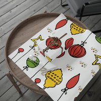Holiday Doodle Gift Wrap, Christmas Ornaments Wrapping Paper, Festive Xmas Present Wrap, Hand Drawn Christmas Wrapping Paper Roll
