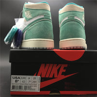 Sneakers, Lake Green White Colorway, Lace Up Design, Casual Gift for Sneaker Fans