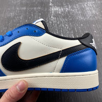 Low Top Sneakers, Blue White Black Colorway, Reverse Hook Design, Lace Up Design, Casual Gift for Sneaker Fans