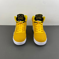 Retro Low Top Sneakers, Yellow Colorway, Cracked Pattern, Lace Up Design, Casual Gift for Sneaker Fans