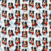 Aussie Dog Christmas Gift Wrap, Australian Shepherd Wrapping Paper, Holiday Puppy Wrapping Paper, Festive Canine Gift Wrap, Dog Lover Present