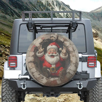 Humorous Santa Claus Tire Cover, Santa Chimney Spare Tire Cover, Christmas Holiday Spare Tire Cover, Festive Xmas Car Decor, Winter Auto Present