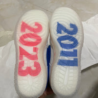 Low Top Sneakers, Blue White Red Colorway, Lace Up Design, Casual Gift for Sneaker Fans