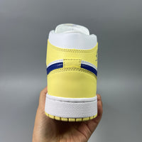 Sneakers, Yellow White Colorway, Lace Up Design, Casual Gift for Sneaker Fans