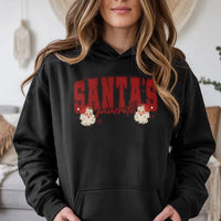 Retro Christmas Graphic Hoodie, Santa's Favorite Hoodie, Adorable Holiday Hooded Sweatshirt, Vintage Winter Season Hoodie, Xmas Family Present