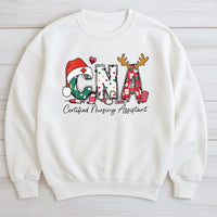 Certified Nursing Assistant Holiday Sweater, CNA Christmas Sweatshirt, Festive CNA Nurse Crewneck, Healthcare Worker Xmas Present Pullover