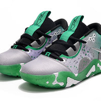 Low Top Sneakers, Gray Green Colorway, Lace Up Design, Casual Gift for Sneaker Fans