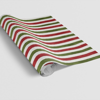 Red and Green Tartan Gift Wrap, Evergreen Plaidscape Wrapping Paper, Classic Plaid Christmas Paper Roll, Winter Holiday Gift Wrap Paper