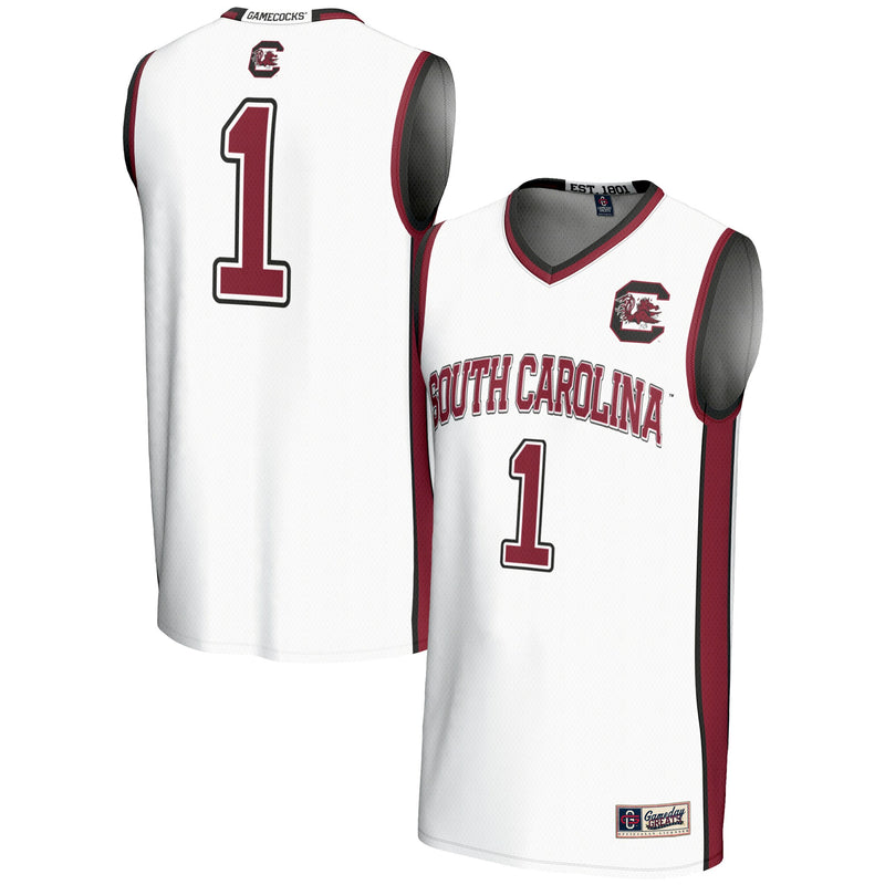 #1 South Carolina Gamecocks Lightweight Basketball Jersey - White