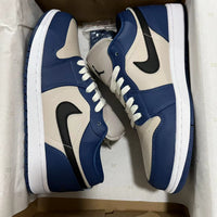 Low Top Sneakers, Blue Gray Colorway, Lace Up Design, Casual Gift for Sneaker Fans