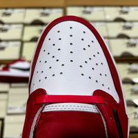 Low Top Sneakers, White Red Colorway, Reverse Hook Design, Lace Up Design, Casual Gift for Sneaker Fans