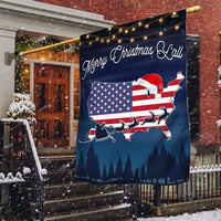 Patriotic American Flag USA Map Yard Flag, Merry Christmas Y'all Garden Flag, Southern Holiday Lawn Banner, Winter Xmas Decor Present