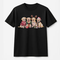 Festive Dog Holiday Graphic Tee, Yellow Labrador Christmas Shirt, Adorable Lab Xmas T-Shirt, Winter Dog Lover Shirt, Present for Pet Owners