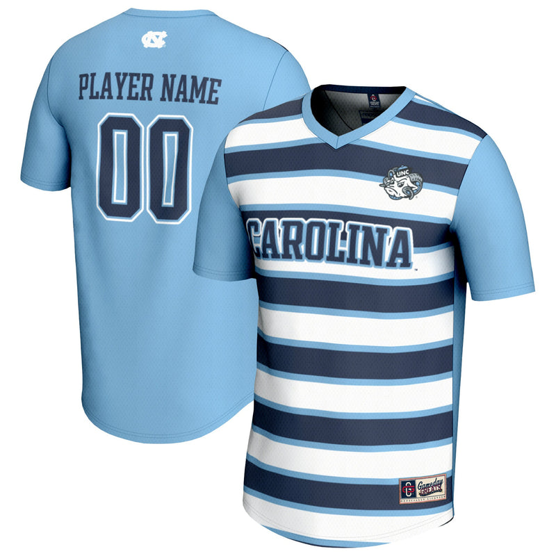 North Carolina Tar Heels Collegiate Soccer NIL Pick-A-Player Fashion Jersey - Carolina Blue/Navy