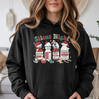 Humorous Medical Christmas Sweatshirt, Silent Night Nurse Hoodie, Adorable ICU Nurse Holiday Hoodie, Healthcare Worker Hooded Pullover, Xmas Present