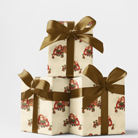 Elf Bedtime Story Gift Wrap, Vintage Santa Christmas Wrapping Paper, Retro Holiday Wrapping Paper, Nostalgic Xmas Present Wrapping Paper