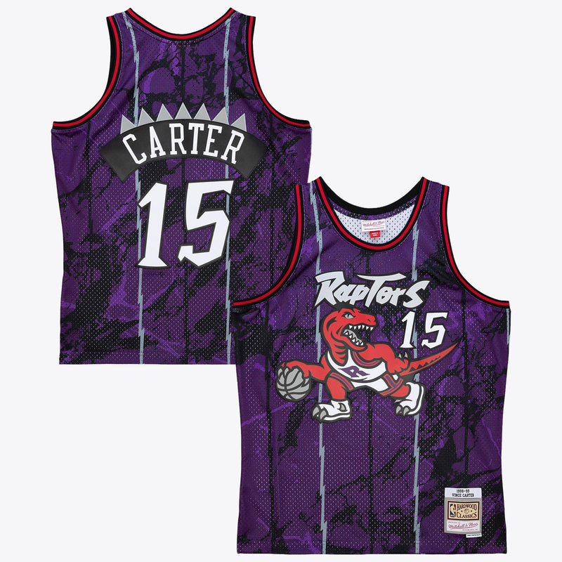 Toronto Raptors Vince Carter 1998 Team Marble Swingman Jersey - Purple