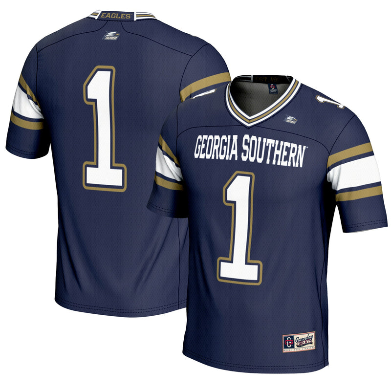 #1 Georgia Southern Eagles Endzone Football Jersey - Blue