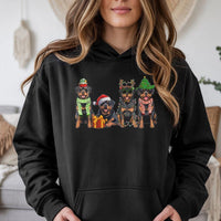 Adorable Rottweiler Dog Hoodie, Rottweiler Christmas Hoodie, Holiday Rottie Sweatshirt, Xmas Dog Lover Pullover Hoodie, Rottie Owner Present