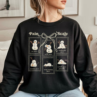 Medical Christmas Holiday Sweater, Snowman Pain Scale Sweatshirt, Humorous Nurse Crewneck, Adorable Doctor Pullover, Healthcare Worker Xmas Present