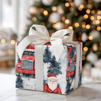 Big Rig Christmas Gift Wrap, Red Semi Truck Santa Wrapping Paper, Trucker Holiday Wrapping Paper, Winter Big Rig Festive Gift Wrap