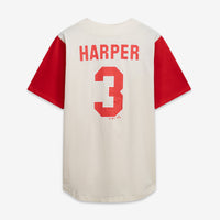 Philadelphia Phillies Cream/Red Big & Tall Two-Color Fashion Jersey