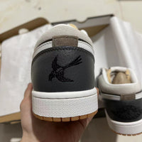 Low Top Sneakers, White Gray Colorway, Lace Up Design, Casual Gift for Sneaker Fans