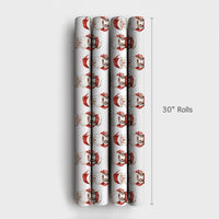 Watercolor Christmas Gift Wrap, Santa Drinking Cocoa Wrapping Paper, Comfy Santa Claus Wrapping Paper Roll, Festive Holiday Present Wrap