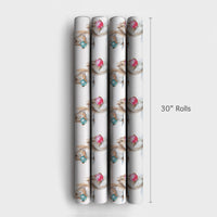 Woodland Animal Holiday Gift Wrap, Squirrel Christmas Wrapping Paper, Adorable Squirrel Wrapping Paper Roll, Festive Winter Wrapping Paper