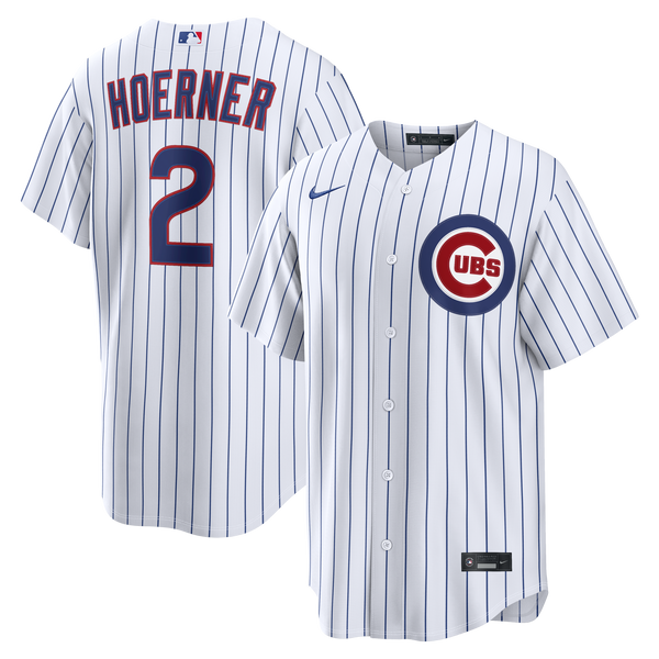 Chicago Cubs Nico Hoerner White Home Replica Jersey