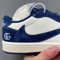 Low Top Sneakers, Off White Blue Colorway, Reverse Hook Design, Lace Up Design, Casual Gift for Sneaker Fans