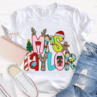 Personalized Christmas T-Shirt, Custom Christmas Tree Shirt, Holiday Tree Graphic Tee, Matching Family Christmas Shirt, Xmas Holiday Present