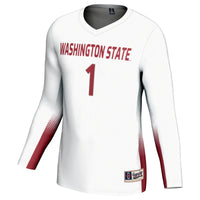 #1 Washington State Cougars Lightweight Volleyball Jersey - White
