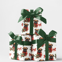 Festive Holiday Dog Gift Wrap, Brussels Griffon Christmas Wrapping Paper, Adorable Puppy Present Paper, Dog Lover Xmas Wrapping Paper Roll