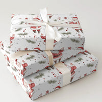 Musical Holiday Gift Wrap, Singing Santa Christmas Wrapping Paper, Watercolor Santa Claus Gift Wrap, Festive Xmas Roll Wrapping Paper