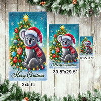 Aussie Wildlife Yard Flag, Christmas Koala Garden Flag, Merry Christmas Outdoor Lawn Decor, Adorable Australian Animal Lawn Banner, Holiday Present