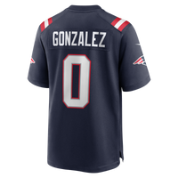 New England Patriots Christian Gonzalez Navy Team Game Jersey