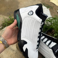 Mid Top Sneakers, White Black Green Colorway, Lace Up Design, Casual Gift for Sneaker Fans